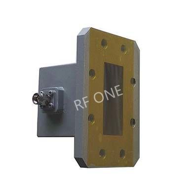 WR187 to SMA Male Waveguide to Coax Adapter, 3.94-5.99 GHz, Right Angle, UDR48 Flange
