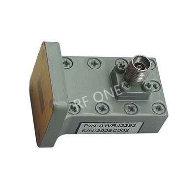 WR42 to 2.92mm Female Waveguide to Coax Adapter, 17.6-26.7 GHz, Right Angle, UG595/U Flange