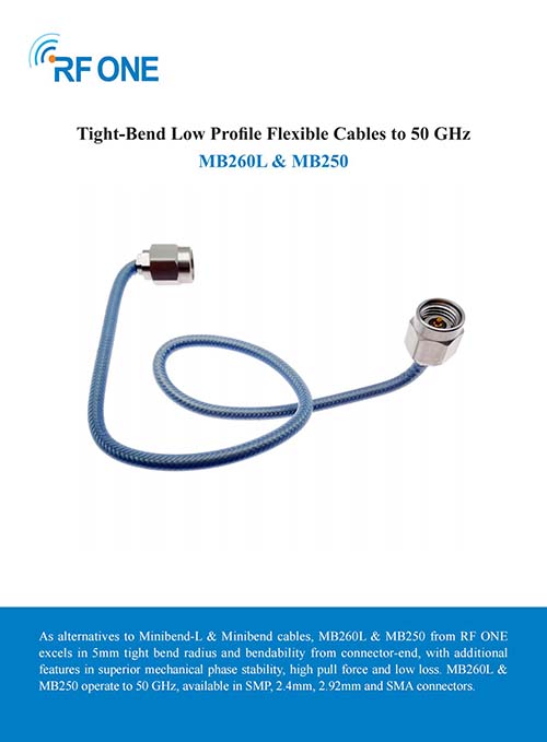 Tight-Bend Low Profile Flexible Cables MB260L & MB250