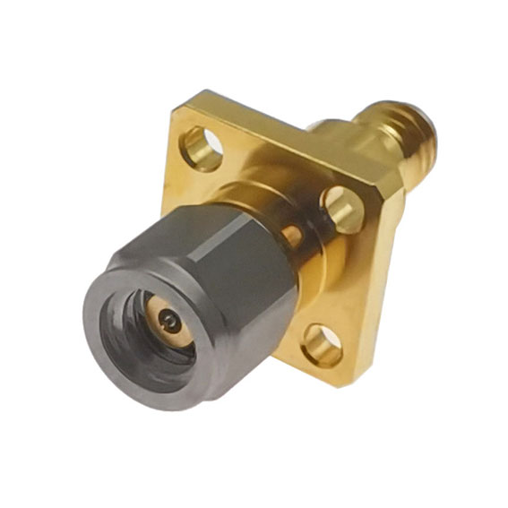 1.0mm Male to 1.0mm Female 4 Hole Flange Adapter 110 GHz VSWR 1.35