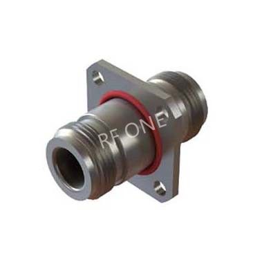 N Female to N Female 4 Hole Flange Adapter 18 GHz VSWR 1.2