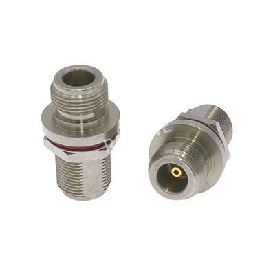 N Female to N Female Bulkhead Adapter 18 GHz VSWR 1.2