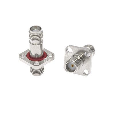 SMA Female to SMA Female 4 Hole Flange Adapter 18 GHz VSWR 1.15