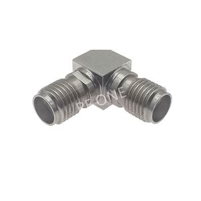 SMA Female to SMA Female Right Angle Adapter 18 GHz VSWR 1.25