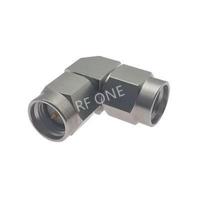 SMA Male to SMA Male Right Angle Adapter 18 GHz VSWR 1.25