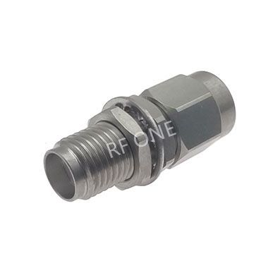 SMA Female to SMA Male Bulkhead Adapter 18 GHz VSWR 1.15