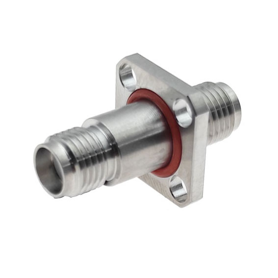 SMA Female to SMA Female 4 Hole Flange Adapter 27 GHz VSWR 1.15