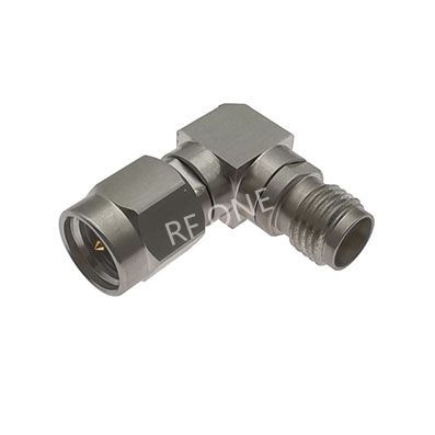 3.5mm Male to 3.5mm Female Right Angle Adapter 27 GHz VSWR 1.25