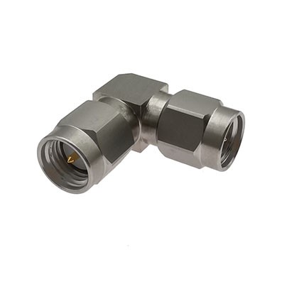 SMA Male to SMA Male Right Angle Adapter 27 GHz VSWR 1.2