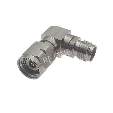 2.4mm Male to 2.92mm Female Right Angle Adapter 40 GHz VSWR 1.25