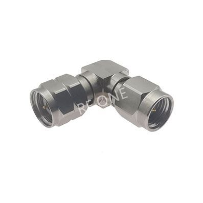 2.4mm Male to 2.92mm Male Right Angle Adapter 40 GHz VSWR 1.25