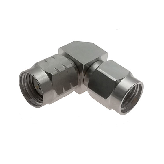 1.85mm Male to 2.92mm Male Right Angle Adapter 40 GHz VSWR 1.25