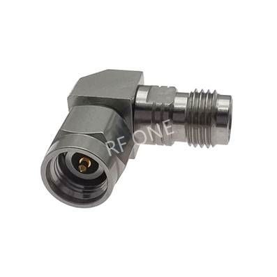 1.85mm Female to 2.92mm Male Right Angle Adapter 40 GHz VSWR 1.25