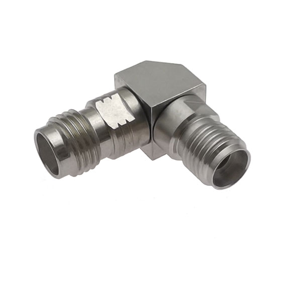 1.85mm Female to 2.92mm Female Right Angle Adapter 40 GHz VSWR 1.25