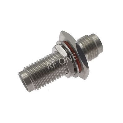 1.85mm Female to 1.85mm Female Bulkhead Adapter 67 GHz VSWR 1.25