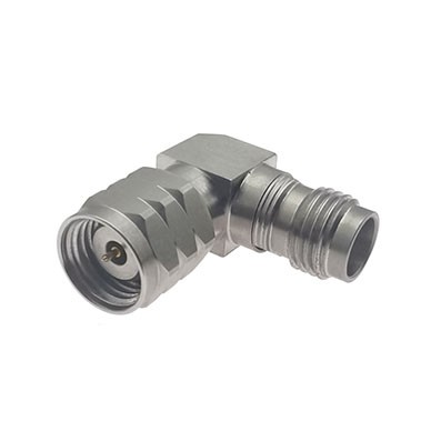1.85mm Male to 1.85mm Female Right Angle Adapter 67 GHz VSWR 1.3