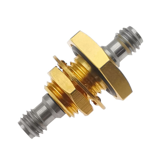 Hermetically Sealed 1.0mm Female to 1.0mm Female Bulkhead Adapter