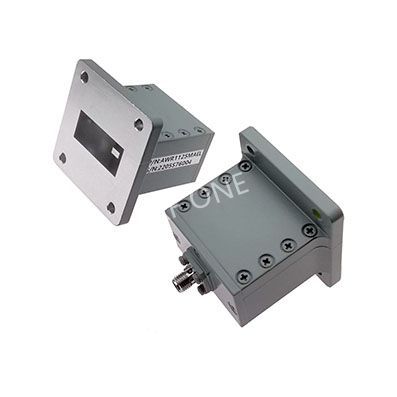 WR112 to SMA Female Waveguide to Coax Adapter, 6.57-9.9 GHz, End Launch, UBR84 Flange