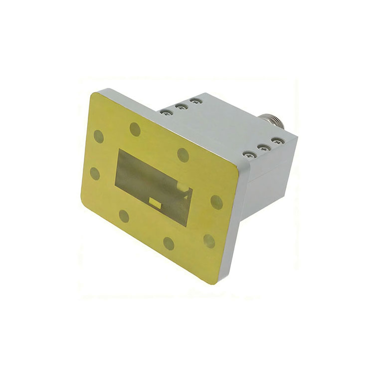 WR137 to N Female Waveguide to Coax Adapter, 5.38-8.17GHz, UDR70 Flange, End Launch