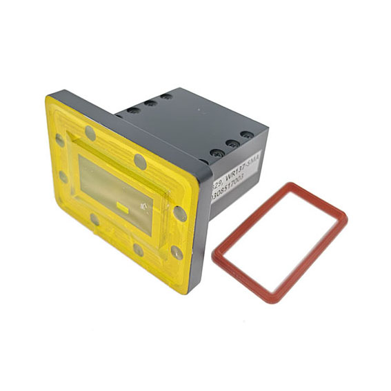 WR137 to SMA Female Waveguide to Coax Adapter, 5.38-8.17GHz, PDR70 Flange, End Launch