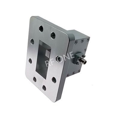 WR159 to SMA Female Waveguide to Coax Adapter, 4.64-7.05 GHz, Right Angle, UDR58 Flange