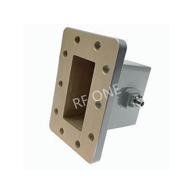 WR229 to SMA Female Waveguide to Coax Adapter, 3.22-4.9 GHz, Right Angle, UDR40 Flange