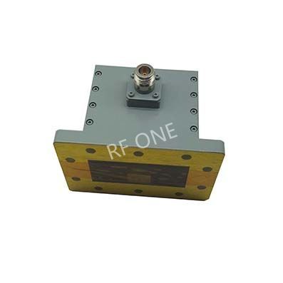 WR284 to N Female Waveguide to Coax Adapter, 2.6-3.95 GHz, Right Angle, UDR32 Flange
