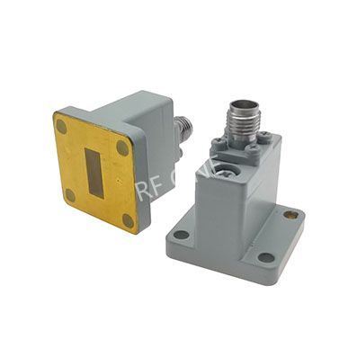 WR42 to 2.92mm Female Waveguide to Coax Adapter, 17.6-26.7 GHz, End Launch, UBR220 Flange
