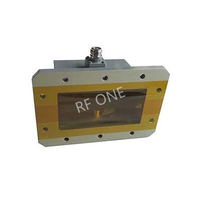 WR430 to N Female Waveguide to Coax Adapter, 1.72-2.61 GHz, Right Angle, UDR22 Flange