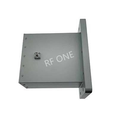 WR430 to SMA Female Waveguide to Coax Adapter, 1.72-2.61 GHz, Right Angle, UDR22 Flange