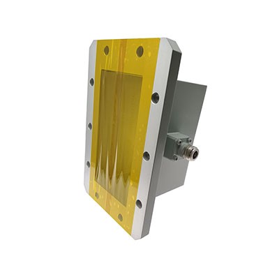 WR510 to N Female Waveguide to Coax Adapter, 1.45-2.2 GHz, Right Angle, RDR22 Flange