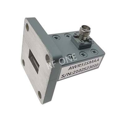 WR51 to SMA Female Waveguide to Coax Adapter, 14.5-22 GHz, Right Angle, MIL3922/70 Flange