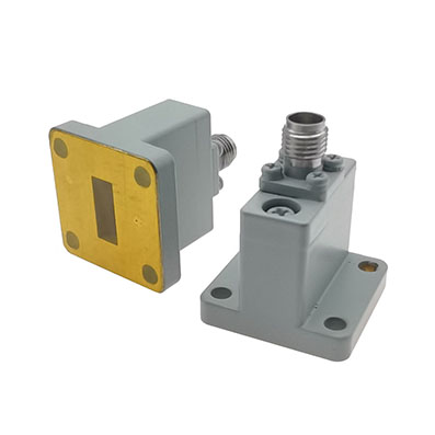 WR51 to SMA Female Waveguide to Coax Adapter, 14.5-22 GHz, End Launch, UBR180 Flange