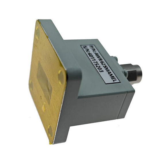 WR62 to SMA Male Waveguide to Coax Adapter, 11.9-18 GHz, End Launch, UBR140 Flange