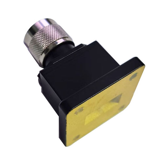 WR75 to N Male Waveguide to Coax Adapter, 9.84-15GHz, UBR120 Flange, End Launch