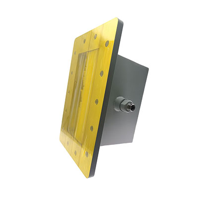 WR770 to N Female Waveguide to Coax Adapter, 0.96-1.46 GHz, Right Angle, UDR12 Flange