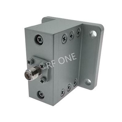 WR90 to SMA Female Waveguide to Coax Adapter, 8.2-12.4 GHz, End Launch, UBR100 Flange