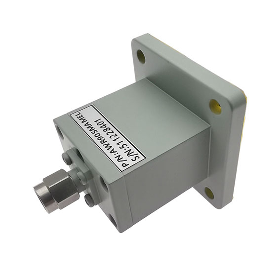 WR90 to SMA Male Waveguide to Coax Adapter, 8.2-12.5 GHz, End Launch, UBR100 Flange
