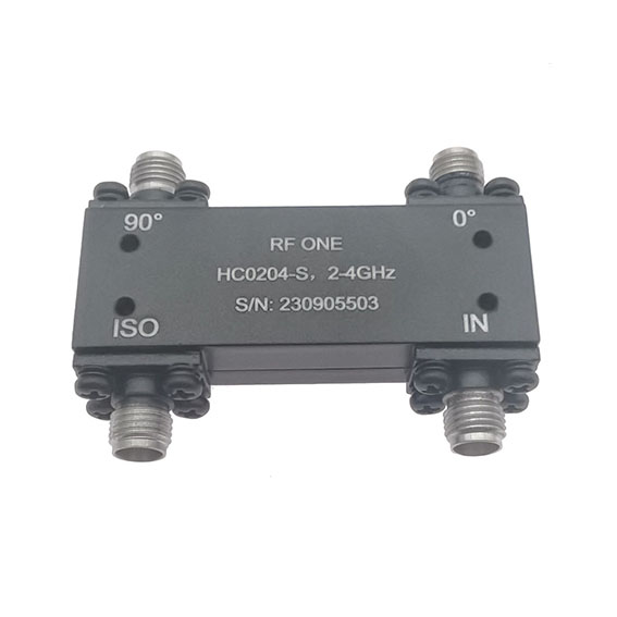 3 dB SMA 90 Degree Hybrid Coupler 2-4 GHz