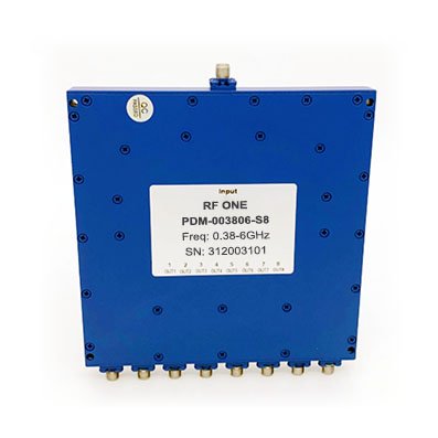 8 Way SMA Power Divider 0.38-6 GHz