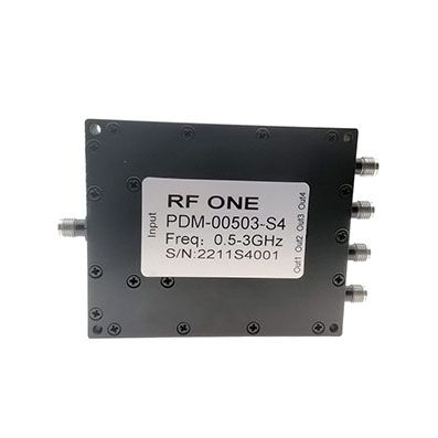 4 Way SMA Power Divider 0.5-3 GHz