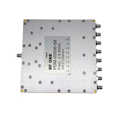 8 Way SMA Power Divider 0.5-6 GHz