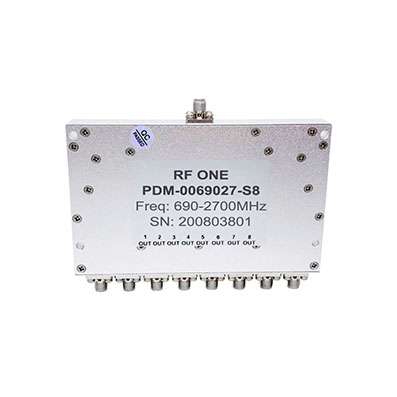 8 Way SMA Power Divider 0.69-2.7 GHz