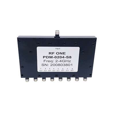 8 Way SMA Power Divider 2-4 GHz