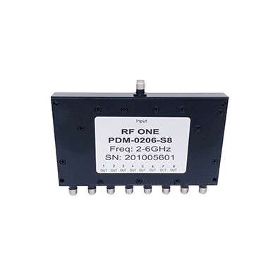 8 Way SMA Power Divider 2-6 GHz