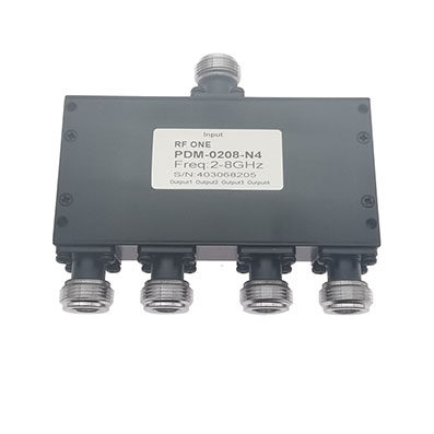 4 Way N Power Divider 2-8 GHz
