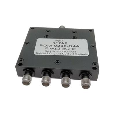 4 Way SMA Power Divider 2-8 GHz
