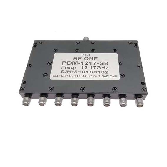 8 Way SMA Power Divider 12-17 GHz
