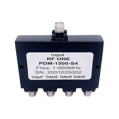 4 Way SMA Power Divider 1-500 MHz