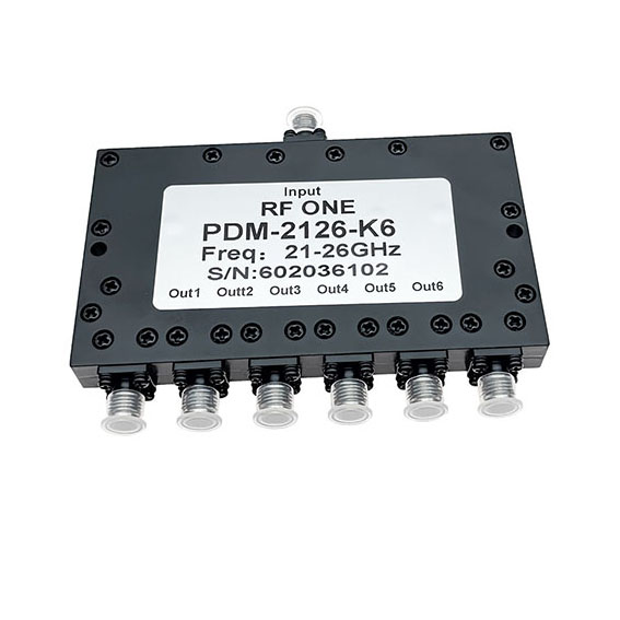 6 Way 2.92mm Power Divider 21-26 GHz
